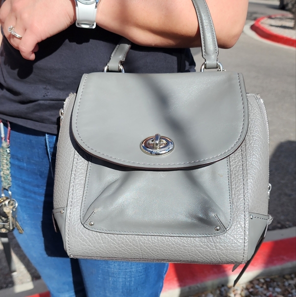 Coach Heather Grey Backpack/Crossbody - Picture 2 of 16